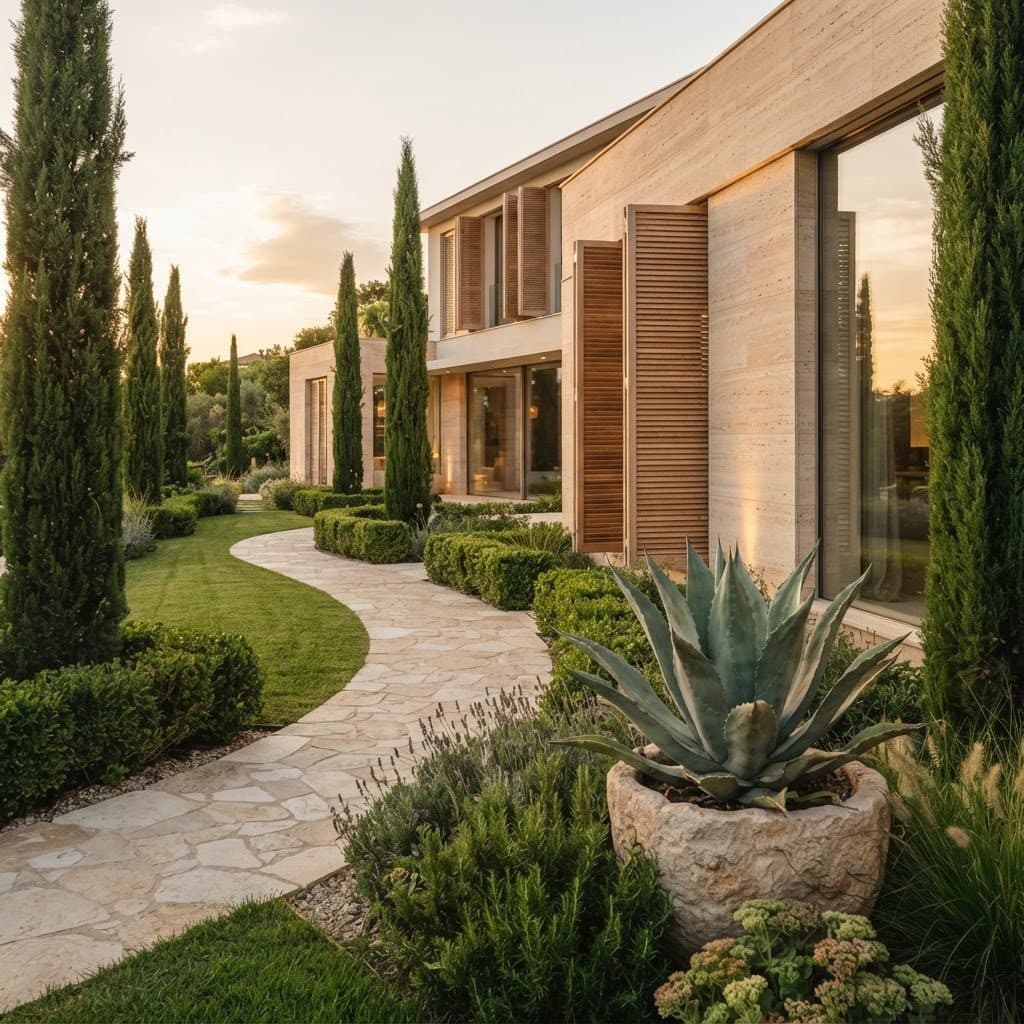 Arquitectura moderna con acero corten